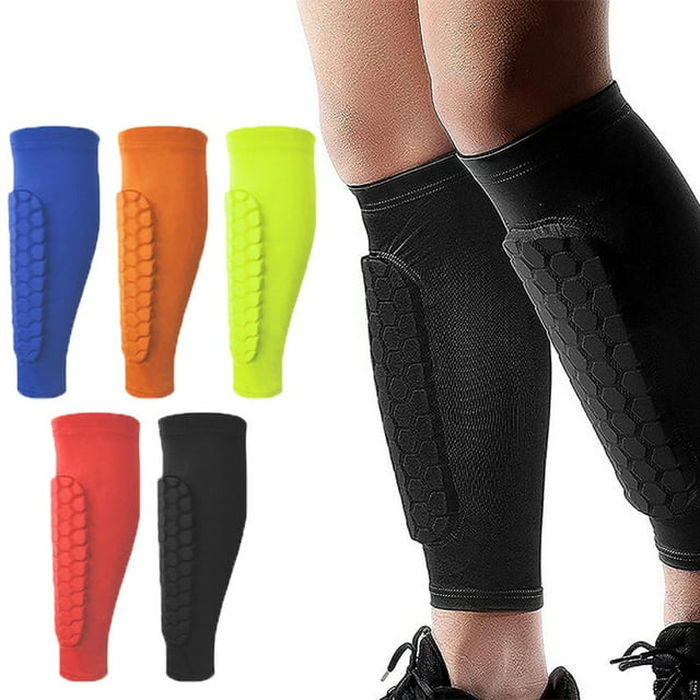 Ettsollp Soccer Shin Guard Sleeves Calf Compression Sleeve with Honeycomb Pads Leg Protection Shin Pad for Kids And Adults Soccer Football Sports