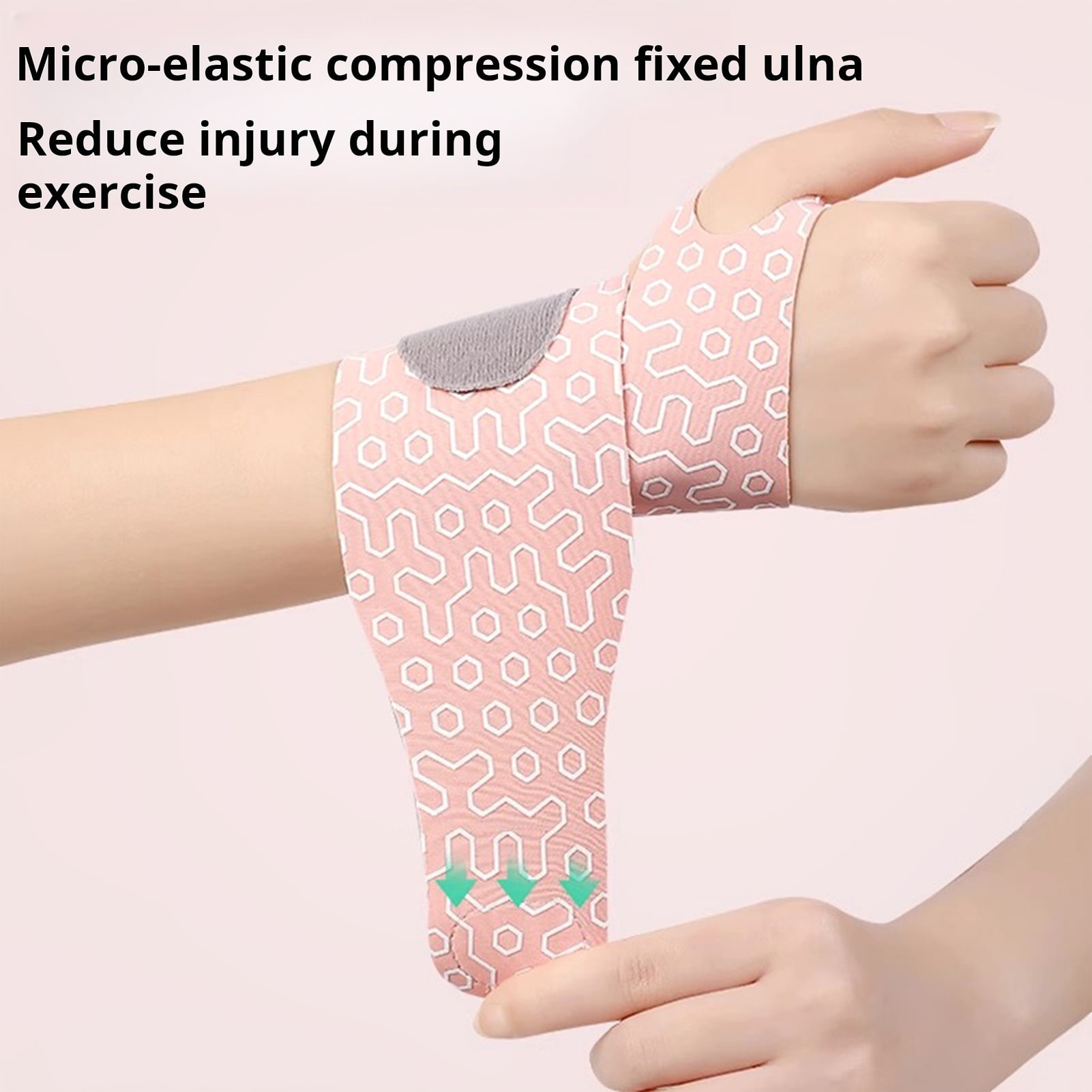 Ettsollp Sports Wristband Ultra-Thin Carpal Tunnel Support Pain Relief Arthritis Tendonitis Wrist Brace Right And Left Hand Compression Elastic Wrist Wraps for Fitness Enthusiasts