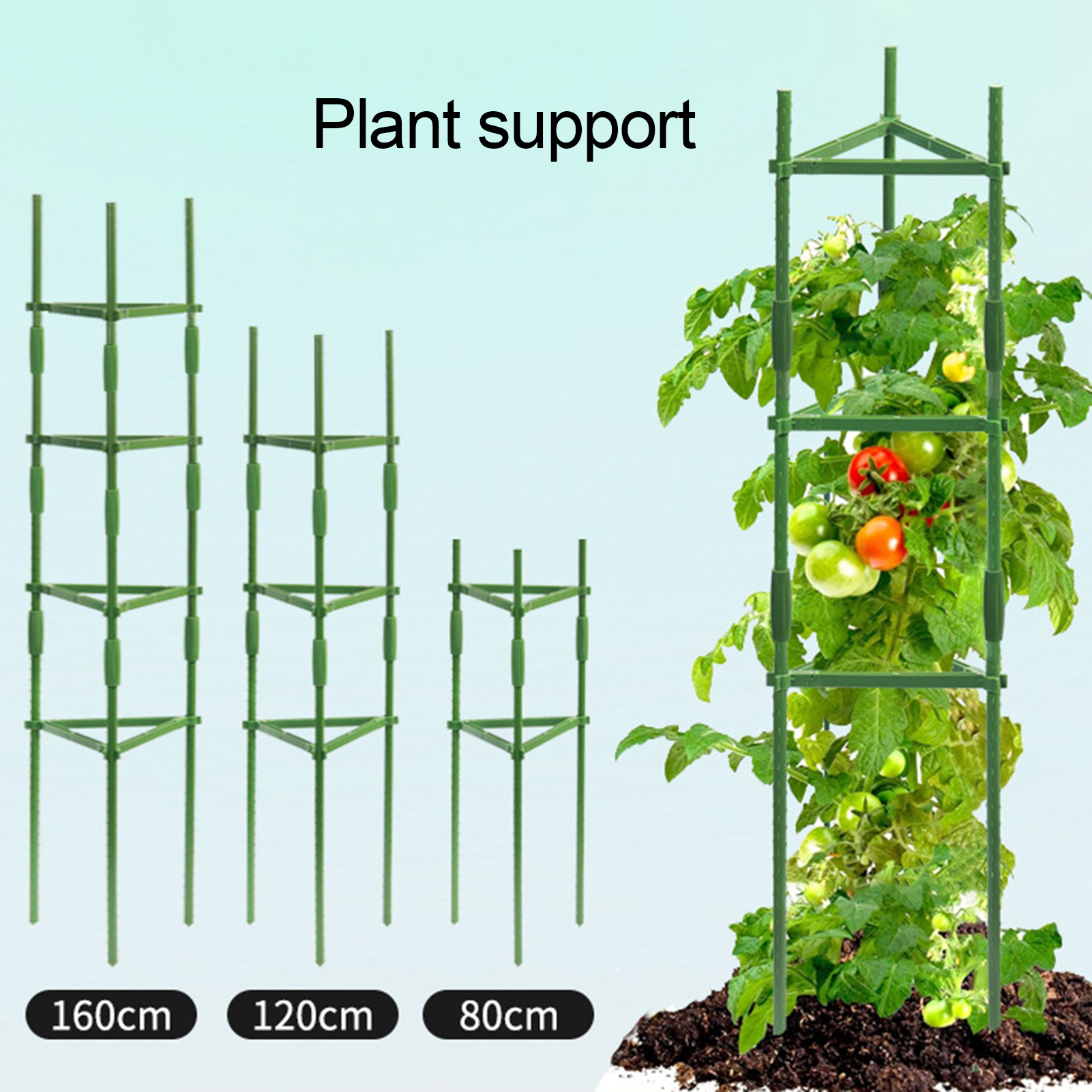 Ettsollp Tomato Cages Outdoor Plant Stakes Tomato Support Cages Trellis ...