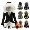 thumbnail image 1 of Ettsollp Winter Down Coat Padded with Furry Hood And Pockets Zipper Closure Parka Windproof Heat Retention Daily Cold Weather Outwear Jacket, 1 of 8