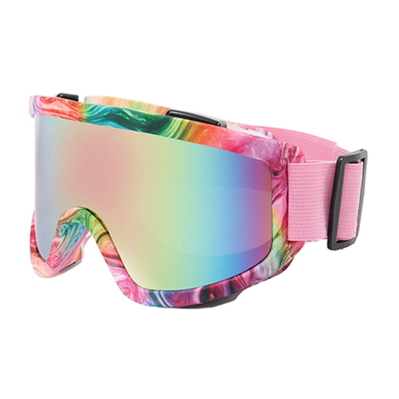 Ettsollp Winter Ski Goggles Winter Outdoor Ski Goggles for Men Women Double Layers Lens Anti-fog Snow Sunglasses Windproof Uv Protection Eyewear for Cycling