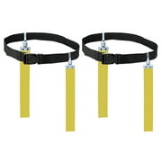 Ettsollp Youths Flag Football Belts Adjustable Flag Football Belts Set Vibrant Color Soft Wear-resistant Thickened Webbing Waist Flags 2pcs Sports Supplies
