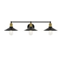 thumbnail image 1 of Etude 3 light brass and black Wall Sconce, 1 of 5