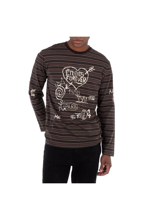 Etude Graffiti Stripe Wonder Long-Sleeve T-Shirt, Size Medium