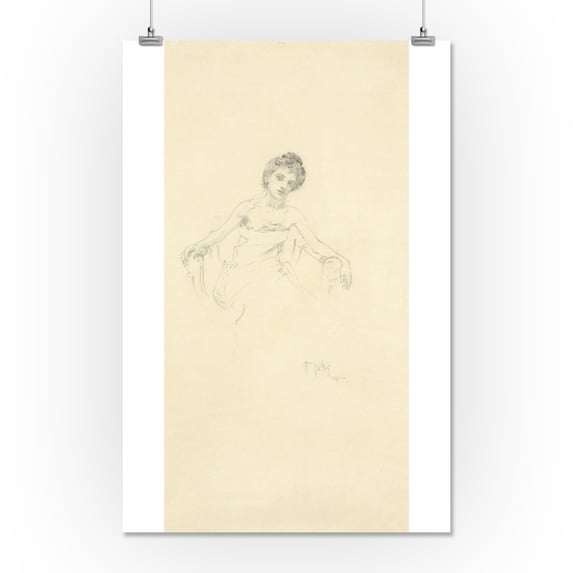 Etude de la Femme Vintage Poster (artist: Mucha) France c. 1900 (16x24 Giclee Gallery Print, Wall Decor Travel Poster)