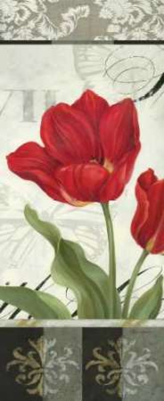 Etude en Rouge Panel II Canvas Art - Pamela Gladding (10 x 20)
