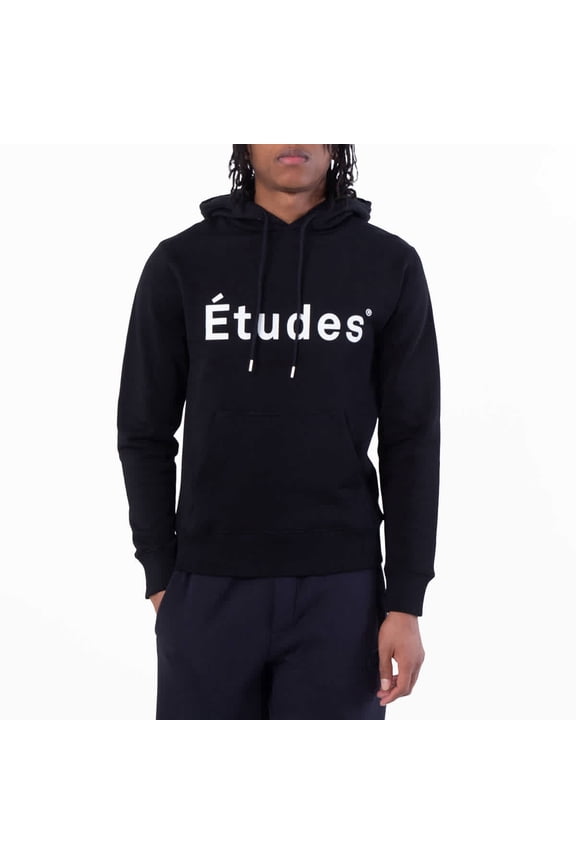 Klein Logo Print Cotton Hoodie, Size Small