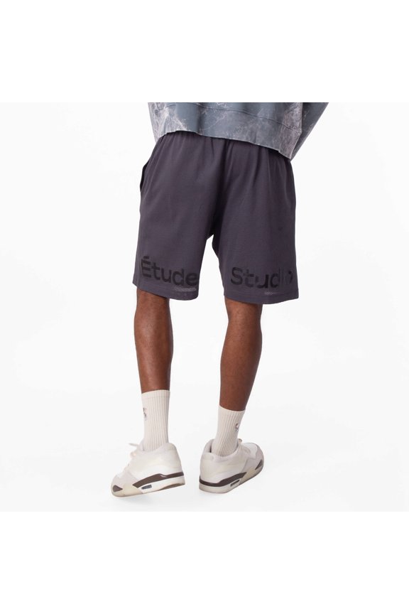 Logo Embossed Mesh Shorts, Size X-Large