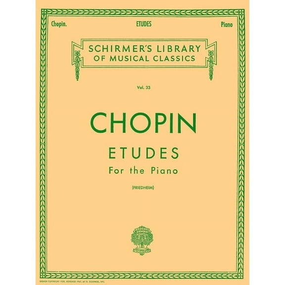 Etudes: Schirmer Library of Classics Volume 33 Piano Solo, (Paperback)