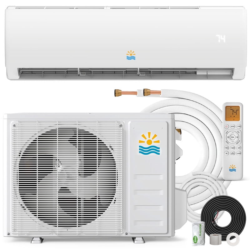 Etust 18000 BTU Mini Split AC/Heating System, 21 SEER2 208/230V Inverter Ductless Mini Split Air Conditioner, Smart WiFi Control for Home