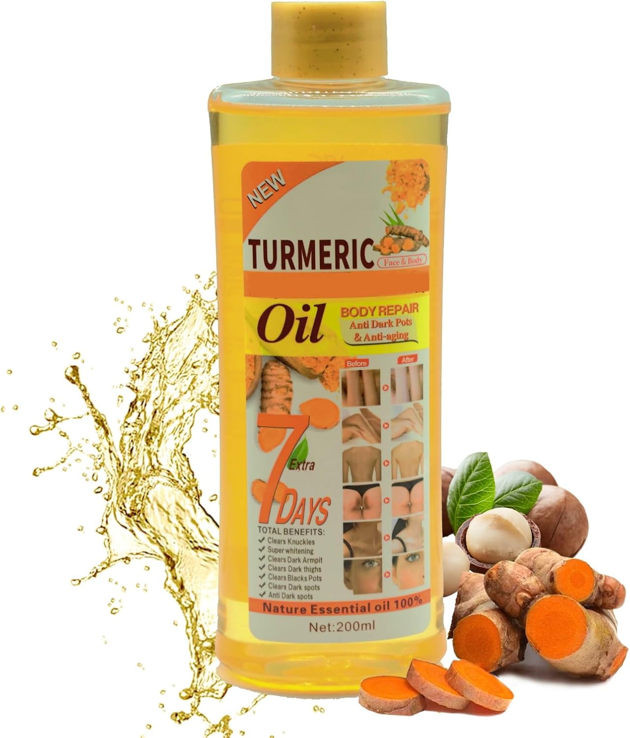 Etuzhy Turmeric Oil Super Whitening Oil Turmeric Oil For Skin Turmeric