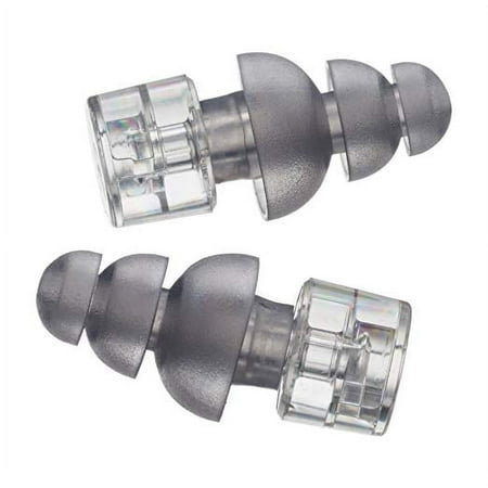 Lucid Hearing - Hearing Protection ER•20®XS Universal Fit Clear Stem Earplugs with 3 Eartip Sets in Clamshell Pack - GRAY