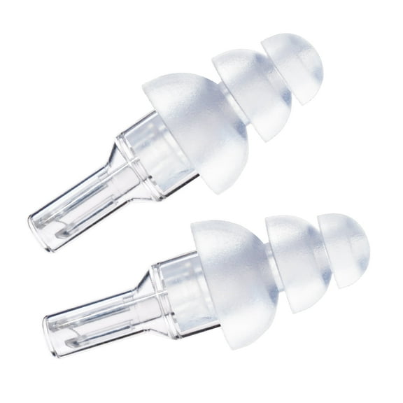 Etymotic Research ER20 High-Fidelity Earplugs (Concerts, Musicians, Airplanes, Motorcycles, Sensitivity and Universal Hearing Protection) - Standard, Clear Stem w/ Frost Tip