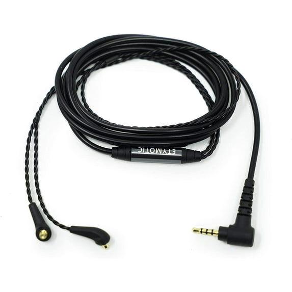 Etymotic Research MMCX ER4 SR/XR Balanced 2.5mm Replacement Cable, Black