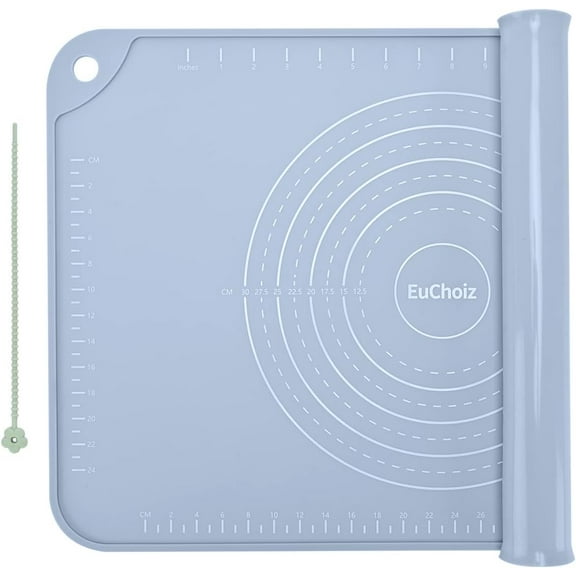 EuChoiz Silicone Pastry Mat 20" x 16" Non Stick Baking Mat Food Grade Silicone Rolling Dough Mat