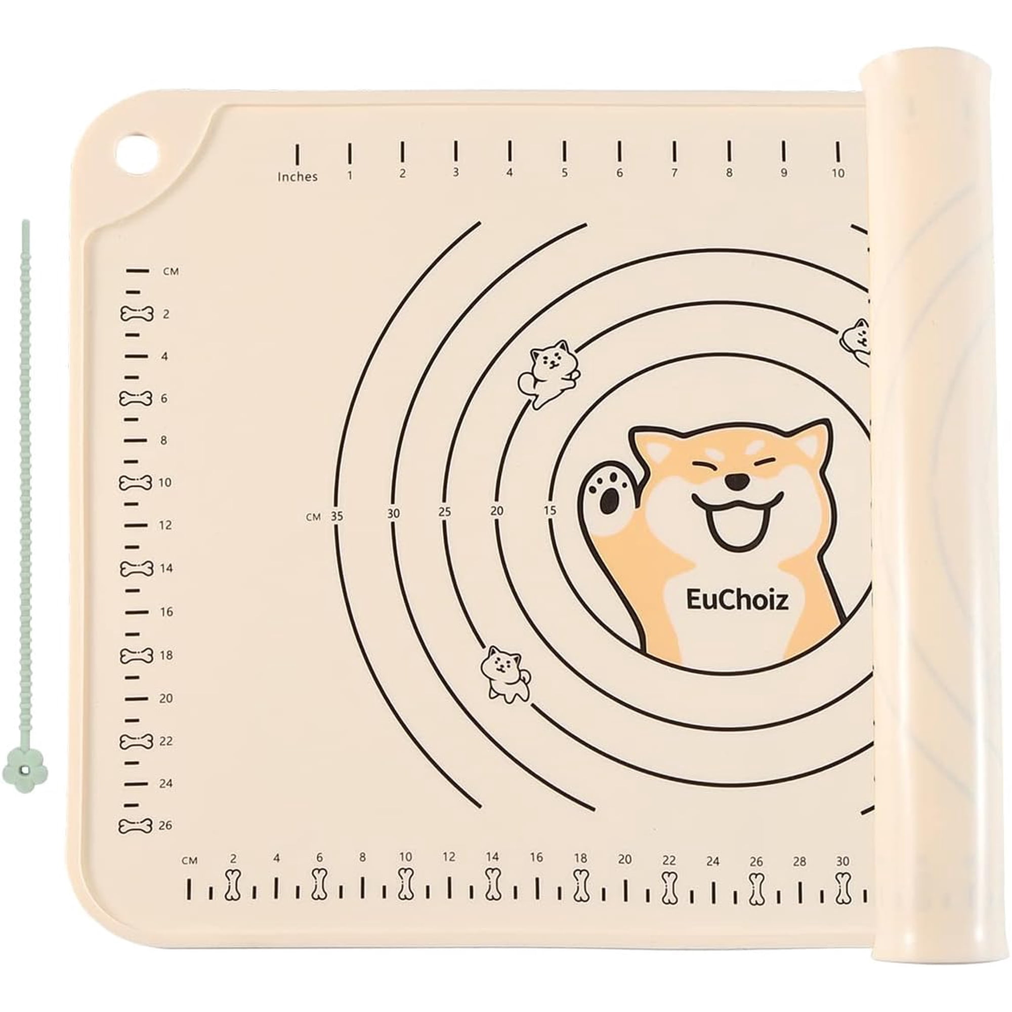 EuChoiz Silicone Pastry Mat 32" x 24" (Beige)