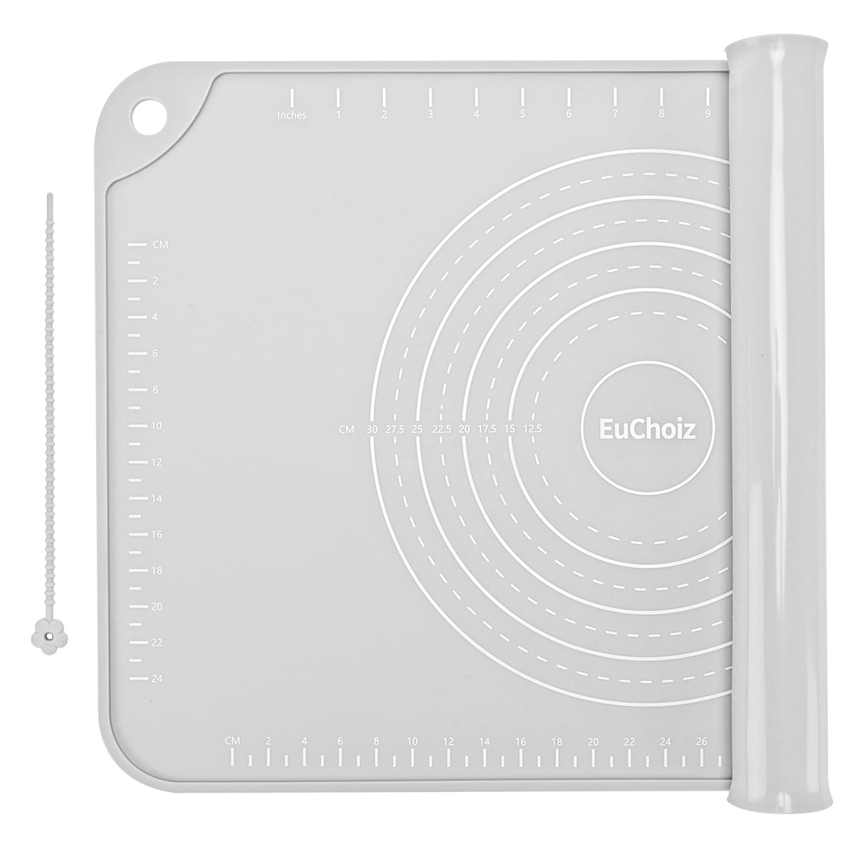 EuChoiz Silicone Pastry Mat 20" x 16" Non Stick Baking Mat Food Grade Silicone Rolling Dough Mat