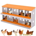 thumbnail image 1 of EuKer 10-Holes Chicken Nesting Box, Heavy-Duty Metal Laying Boxes for Backyard, Farms, Chicken Coop, Orange, 1 of 7