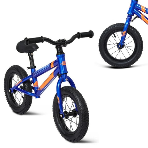 EuKer 12" Balance Bikes for Toddlers, Bicycle Training with Adjustable Seat for Boys and Girls, Blue