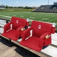 thumbnail image 1 of EuKer 2 Pack Stadium Seats for Bleachers, 24.5" Portable Folding Stadium Chairs with 6-Position Adjustment and Cup Holder, Red, 1 of 8