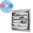 thumbnail image 1 of EuKer 24" Wall Mounted Fan, 3837 CFM/1400 RPM Heavy-Duty Ventilation Fan with Auto Aluminum Shutters for Attic, Garage, Silver, 1 of 7