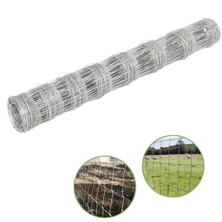 EuKer 4' x 164' Farm Fence, Heavy Duty Chain Link Fence for Yard Livestock Animals Protection