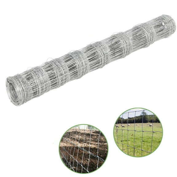 EuKer 6' x 164' Farm Fence, Heavy Duty Chain Link Fence for Yard Livestock Animals Protection