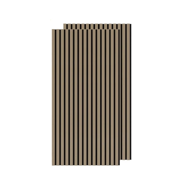 EuKer Acoustic Panels, 23.6" x 47.2" 3D Fluted Wall Panels for Home Theater, Office, Set of 2, Brown