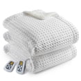 thumbnail image 1 of EuKer Electric Blanket King, 90" x 100" Machine Washable Heated Blanket with Dual Controller for Home, Office, White, 1 of 8
