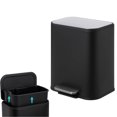 thumbnail image 1 of EuKer Garbage Cans for Kitchen, 5.3 Gallon Small Stainless Steel Trash Can with Lid & Removable Inner Bucket, Black, 1 of 8