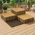 thumbnail image 1 of EuKer Interlocking Deck Tiles, 11.81" x 11.81" Outdoor Flooring for Balcony, Poolside, Patio, Set of 33, Yellow, 1 of 8