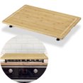 thumbnail image 1 of EuKer Large Bamboo Cutting Boards with Handle, Noodle Board Stove Cover W/Adjustable Legs & Juice Grooves for Rvs, Kitchens, Camping, 1 of 8