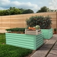 thumbnail image 1 of EuKer Outdoor Rectangular Planter, 6x3x2ft Metal Raised Garden Bed for Vegetables, Herbs, Flowers, Green (Set of 2), 1 of 8
