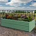 thumbnail image 1 of EuKer Outdoor Rectangular Planter, 6x3x2ft Metal Raised Garden Bed for Vegetables, Herbs, Flowers, Green, 1 of 8