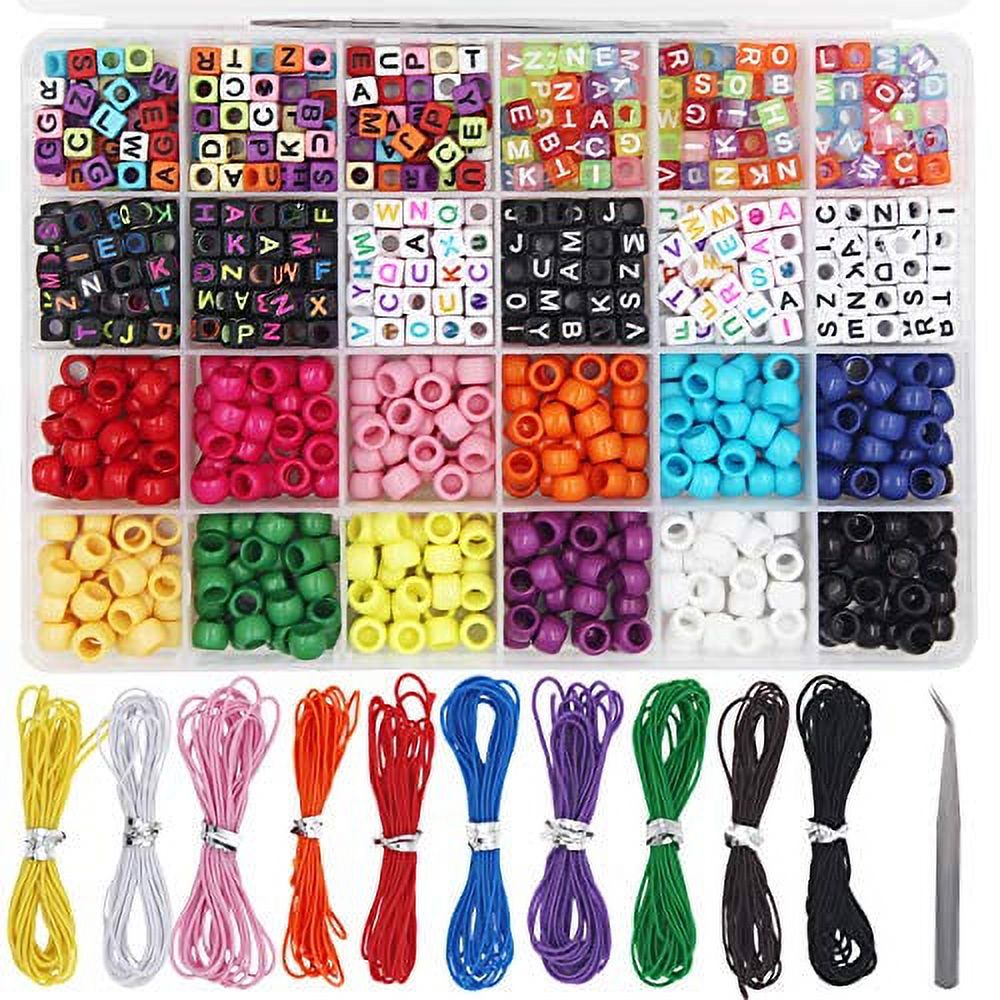 EuTengHao Pony Seed Beads and Letter Alphabet Beads Kit,Bracelet Making