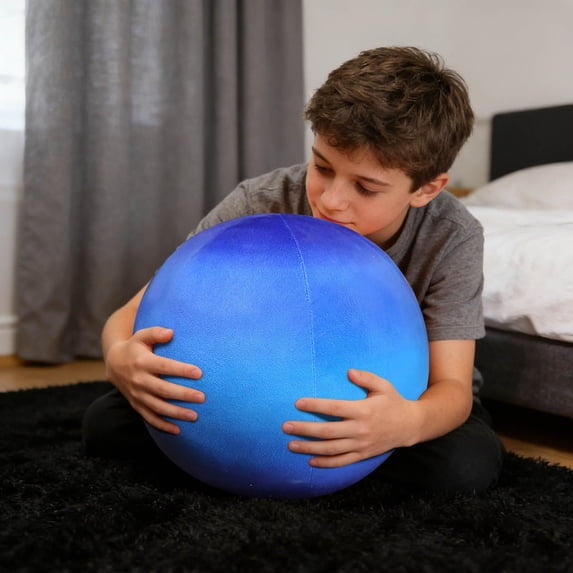 Euahivb Blue Stuffed Plush Planet Pillow Soft Round Cushion Toy for Boys Kids Girls Bedroom Living Room Space Themed Educational Decor Gift