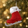 thumbnail image 1 of Euahivb Christmas Ornaments Christmas Knitted Ice Skate Tree Ornament with Plushs Trims Christmas Gifts Christmas Decorations Christmas Hanging Ornament for Festive Scene, 1 of 6