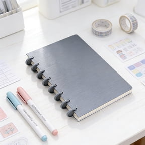 Euahivb Composition Notebooks Mushroom Ring Refillable Spiral Notebooks for Office Hard Solid Cover Notebooks for Workplace Meeting Logging and Daily Work File Sorting