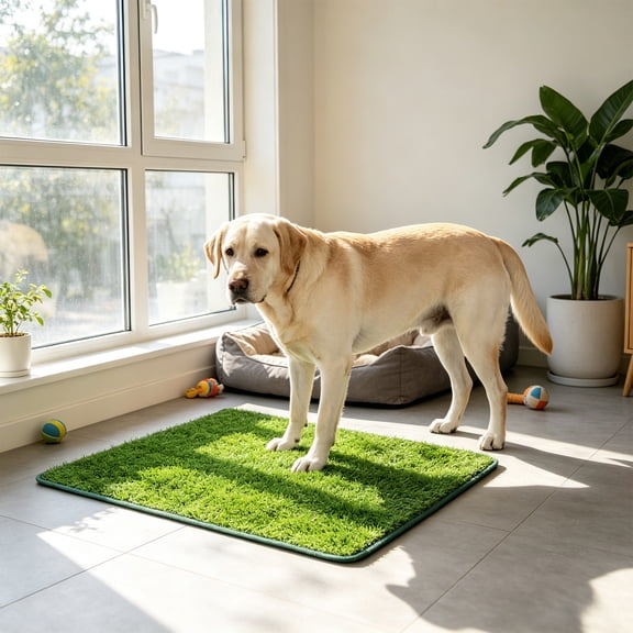 Euahivb Pet Mat Dog Potty Training Pad Simulation Fake Grass Mat Reusable Artificial Sod Dog Pee Training Rug Non Slide Washable Pet Toilet Mat for Dogs Indoor Housebreaking Pet Supplies