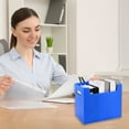 thumbnail image 1 of Euahivb Vertical Desktop File Storage Box, Plastic Office Document Organizer Bin with Side Handle for Paper Books Desk Supplies Arrangement, 1 of 1