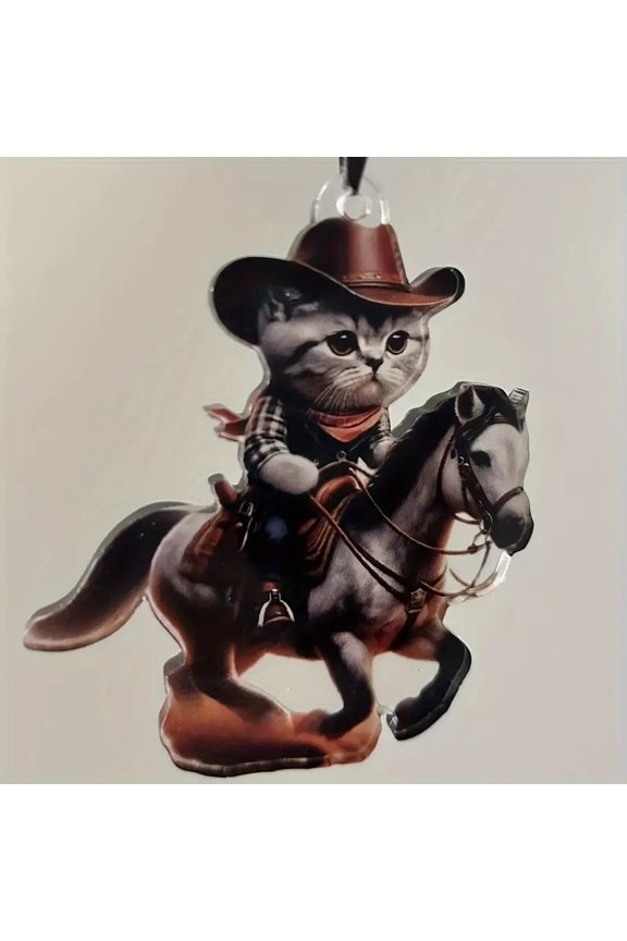 2D Acrylic Car Pendant Keychain, Customizable Flat Vehicle Charm Decor, Trendy Aesthetic Car Accessory for Dashboard, Home Office Desk, Backpack and Gift Giving