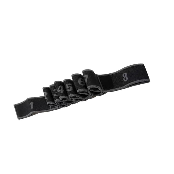 Euaioeiu 8-Segmented Yoga Resistance Bands with Handles,Premium Elastic Exercise Stretching Straps for Home Gym Workouts,Flexibility Training,Physical Therapy,Pilates,Mobility and Strength Exercises