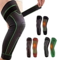 thumbnail image 1 of Euaioeiu Acupressure Heating Knee Sleeve with Adjustable Wrap, Long Knee Brace for Pain Relief & Support, 19 Inches, Magnetic Therapy & Compression for Arthritis, Men & Women, Sports & Recovery, 1 of 9