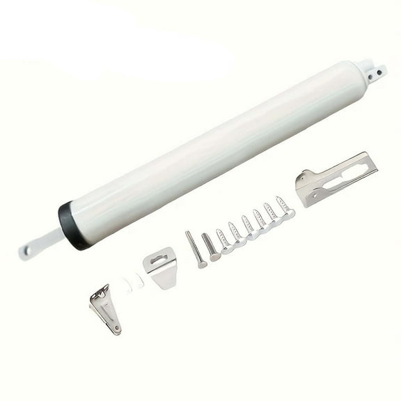 Euaioeiu Adjustable Pneumatic Screen Door Closer with Quiet Soft Close, Manual Hold Open 10-100°, Fits Door Width 20-35in, for Screen Storm Security Doors