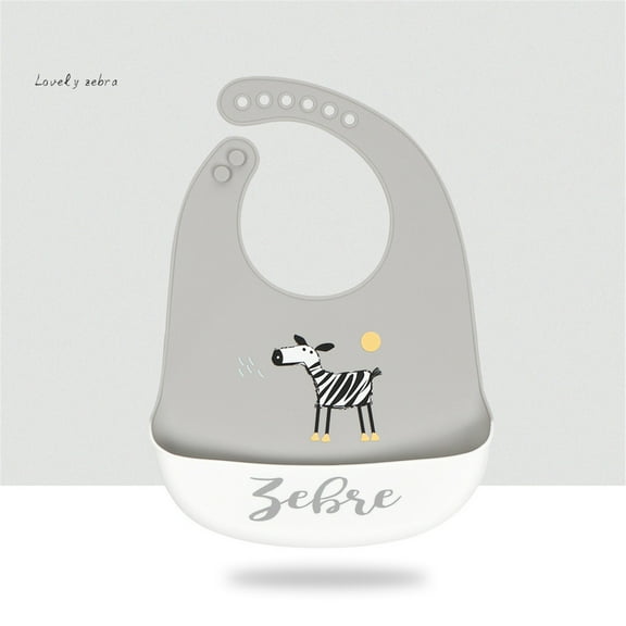 Euaioeiu Baby Bibs Oil-proof Soft Silicone Feeding Drool Bandana with Adjustable Snap Neck for Infant Toddler Mealtime Play Art Messy Learning