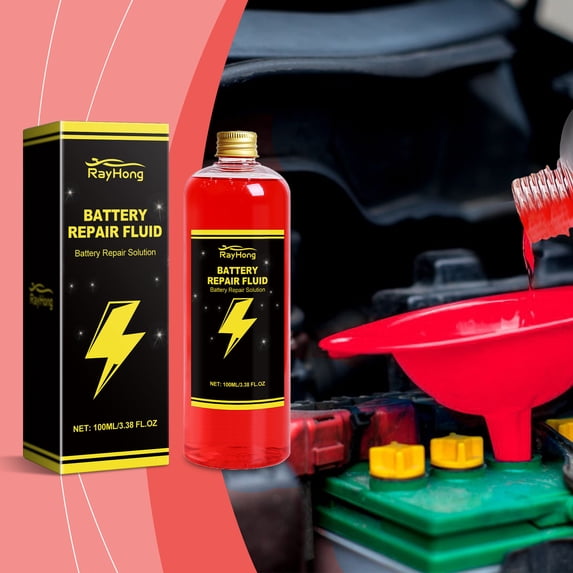 Euaioeiu Battery Reconditioning Fluid 100ml, Advanced Battery Restorer & Desulfator, Car Battery Repair Solution, Prolongs Lifespan, Improves Performance, for Automotive and Marine Batteries