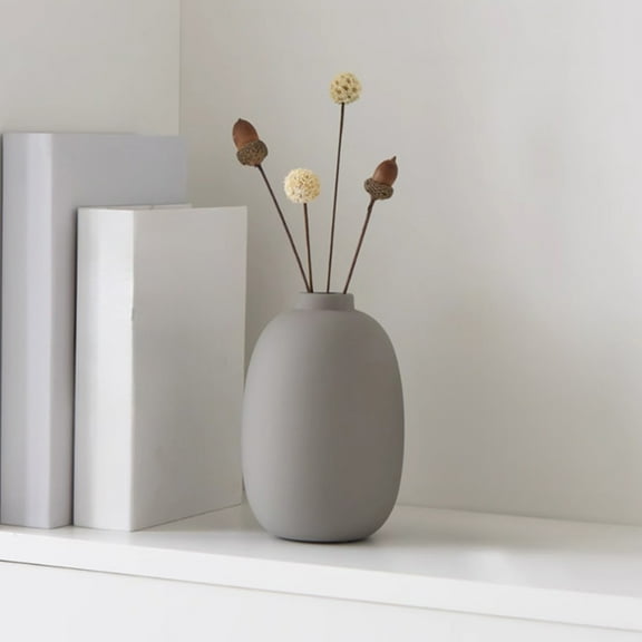 Euaioeiu Ceramic Vase, Frosted Matte Textured Home Decor, Modern Farmhouse & Boho Style Decorative Vases for Wedding Centerpieces, Dining Table, Office Desk, Living Room Shelf Display