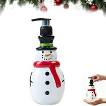 Euaioeiu Christmas Soap Dispenser Set Holiday Theme Hand Soap Pump Bottle Snowman Santa Claus Christmas Tree Shape for Bathroom Kitchen Decor,10.1 fl oz Refillable,Holiday Bathroom Accessories
