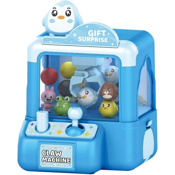 Seyotauo Claw Machine, Mini Rabbit Vending Machine with Sound, Candy Grabber Prize Dispenser Toy with Mini Toys and Balls Electronic Arcade Game for Birthday