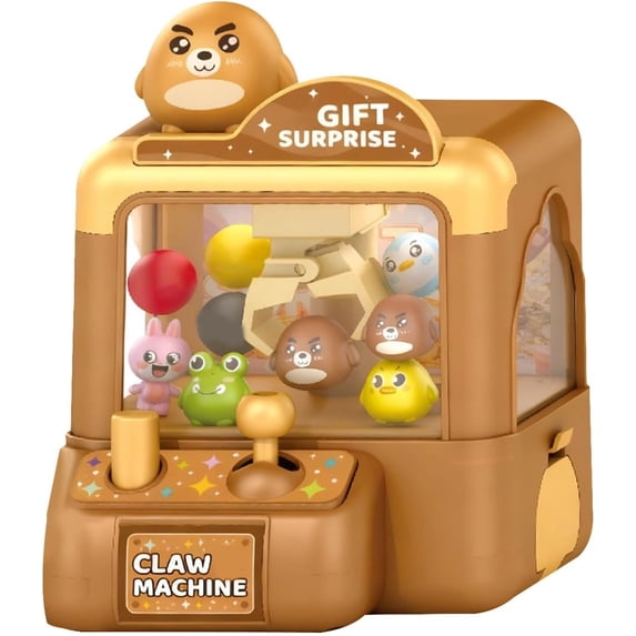 Seyotauo Claw Machine, Mini Rabbit Vending Machine with Sound, Candy Grabber Prize Dispenser Toy with Mini Toys and Balls Electronic Arcade Game for Birthday